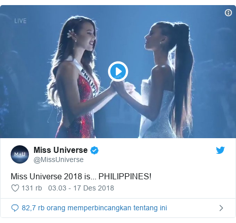 Twitter pesan oleh @MissUniverse: Miss Universe 2018 is... PHILIPPINES! 