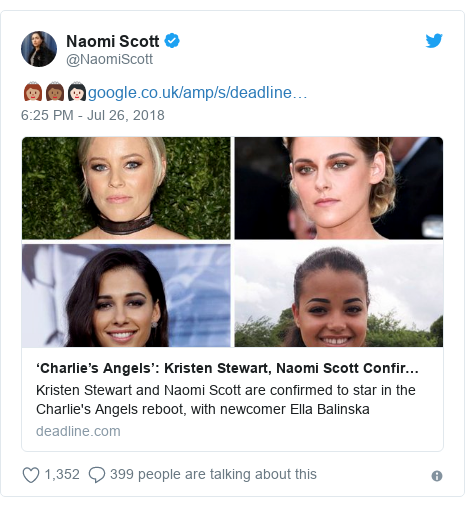 Kristen Stewart To Star In Charlie S Angels Reboot What Can We - twitter post by naomiscott