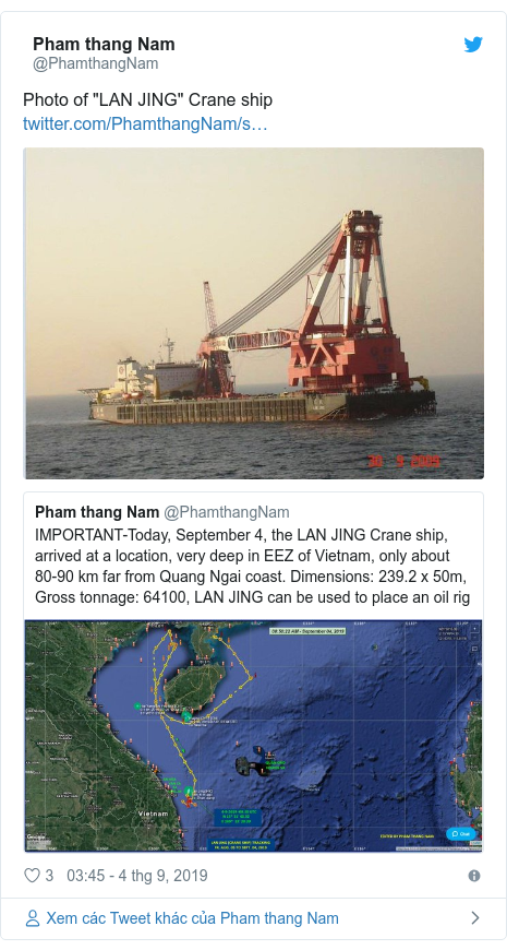 Twitter bởi @PhamthangNam: Photo of "LAN JING" Crane ship  