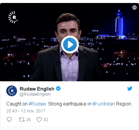 Publicación de Twitter por @RudawEnglish: Caught on #Rudaw  Strong earthquake in #Kurdistan Region. 