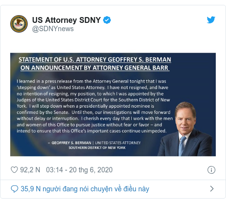 Twitter bởi @SDNYnews: 