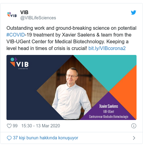 @VIBLifeSciences tarafından yapılan Twitter paylaşımı: Outstanding work and ground-breaking science on potential #COVID-19 treatment by Xavier Saelens & team from the VIB-UGent Center for Medical Biotechnology. Keeping a level head in times of crisis is crucial!  