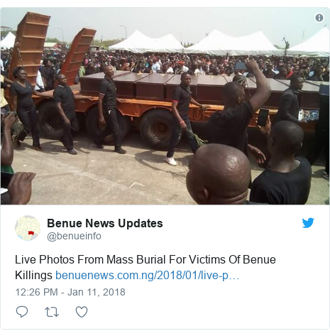 Nigeria’s Benue clashes: Mass burial after farmer-Fulani clashes