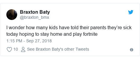 Fortnite Season 6 Pets Could Expand Game S Audience Bbc News - twitter post by braxton bmx i wonder how many kids have told their parents they