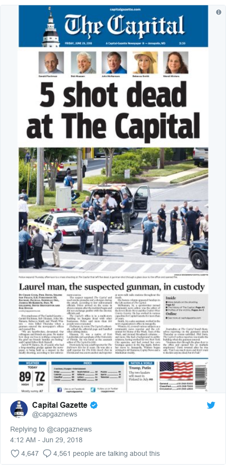 Twitter post by @capgaznews: 