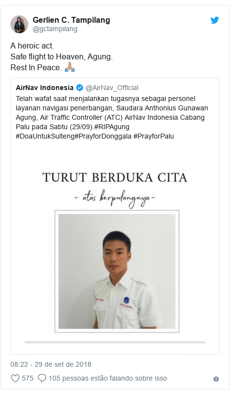 Twitter post de @gctampilang: A heroic act.Safe flight to Heaven, Agung.Rest In Peace. 🙏🏽 