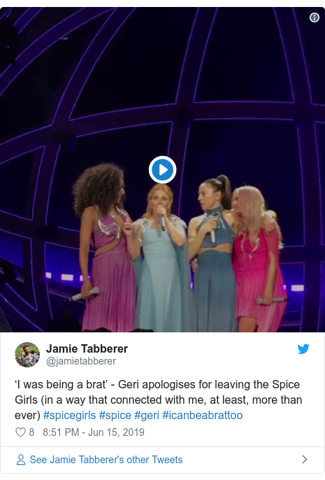 Spice Girls Geri Apologises For Quitting In 1998 Bbc News