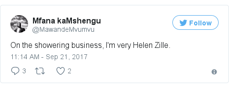 Twitter post by @MawandeMvumvu