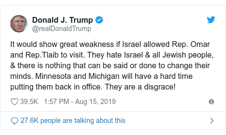 world middle east 49363041 - Israel bars Ilhan Omar and Rashida Tlaib from visiting