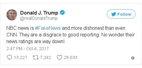 Twitter post by @realDonaldTrump