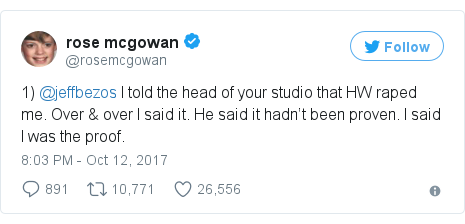 Twitter post by @rosemcgowan
