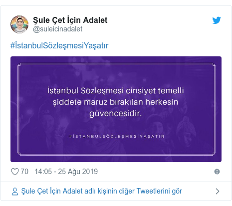 @suleicinadalet tarafından yapılan Twitter paylaşımı: #İstanbulSözleşmesiYaşatır 