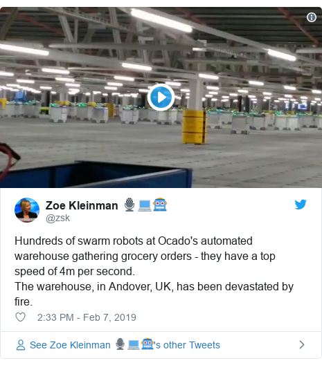 Inside Ocado S Burning Robotic Warehouse Bbc News