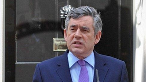 Gordon Brown outside No 10 in May 2010