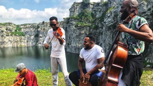 Musicians at Abuja's crushed rocks