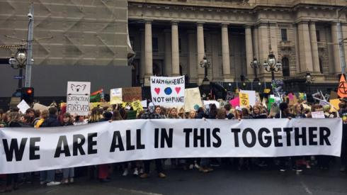 Climate protesters in Melbourne