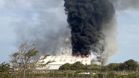 The fire in Newhaven