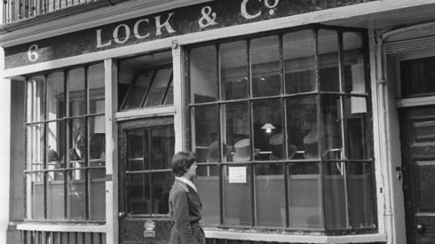 The premises of James Lock and Co, the world's oldest hat shop,