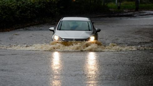 car in floods in recent wet weather