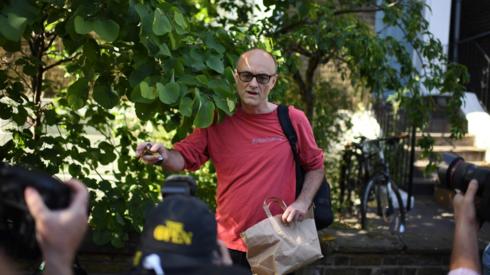 Dominic Cummings outside his home in London (24 May)