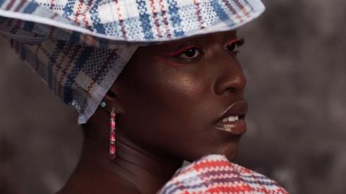 Model in Ghana Must Go fabrics