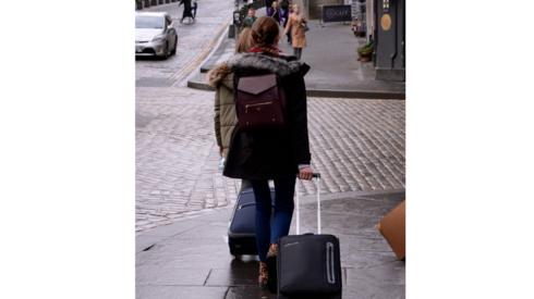 tourists in Edinburgh