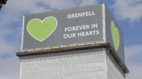 Grenfell Tower in June 2020