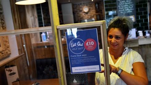 Sign for eat out deal being put up