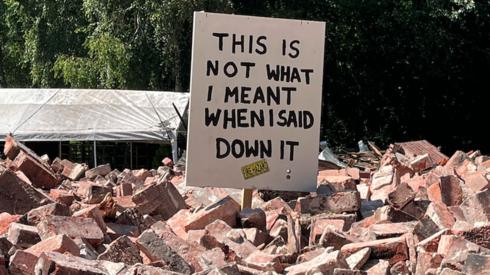 Sign at the site of the Crooked House