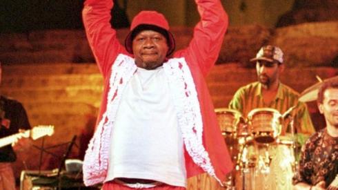 Papa Wemba on stage at the Baalbek International Festival, Lebaon, in 2000
