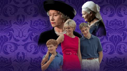 Various depictions of royals from The Queen, Mrs Brown and The Crown.