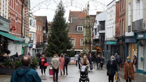Winchester Christmas shoppers