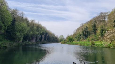 Cresswell Crags, on the Derbyshire and Nottinghamshire border
