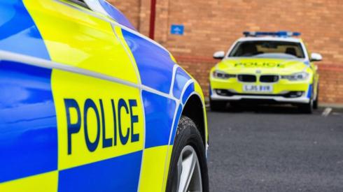 Stock image of Northumbria Police cars