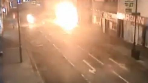 CCTV footage of fire