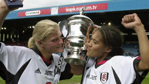 2002 winners Katie Chapman and Rachel Yankey