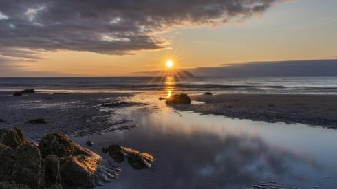 Sunset at Ailsa Craig, SW Scotland