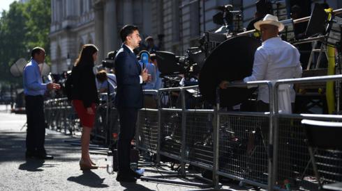 Media outside Downing Street