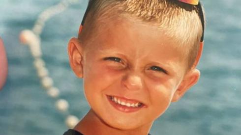 Harry Burkett as a child