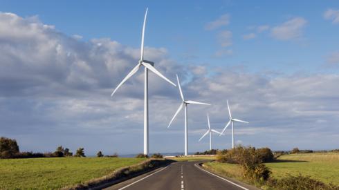 Turbines on road
