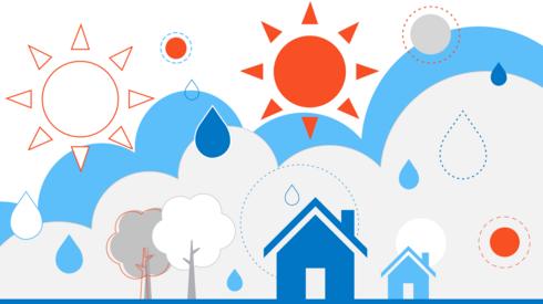 promotional image for UK climate change postcode lookup