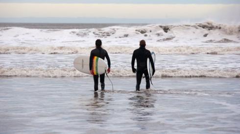 Tynemouth surfers