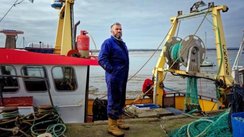 Steve Stoker on board his fishing boat