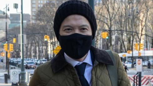 Former Goldman Sachs banker Roger Ng arrives at US Federal Court in New York.