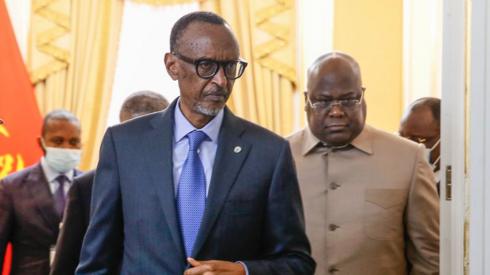 Presidents of Rwanda, and DR Congo meet in Angola, Luanda - 06 Jul 2022