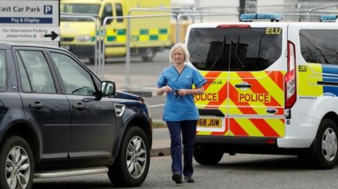 Chief Nursing officer for England, Ruth May arrives at the NHS Nightingale Hospital