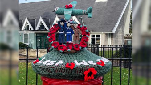 'Lest We Forget' - A postbox topper in Scunthorpe sent in by Veronica Stevens.