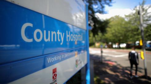 County Hospital sign