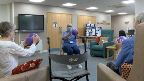 Ball game in Cynthia Spencer Hospice, Northampton