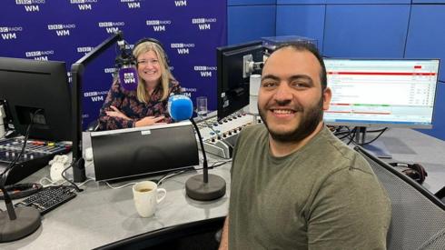 Noor Albareeny with Radio WM presenter Kathryn Stanczyszyn